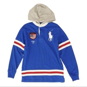 Polo Ralph Lauren Blue Solid Active Pullover Hoodie
